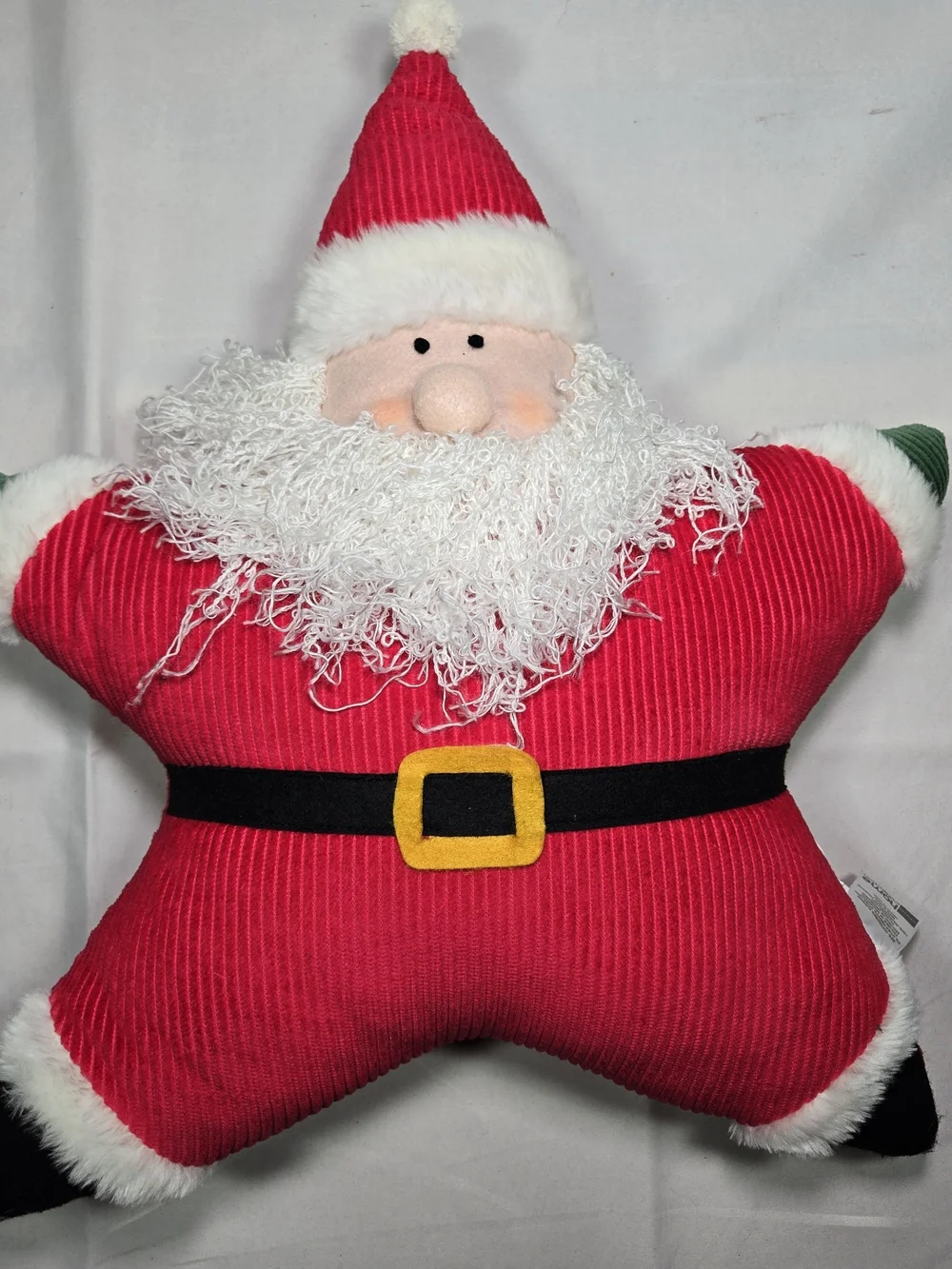 Christmas Pillow Set (2) Santa Snowman Whimsical Decor Holiday Corduroy  19